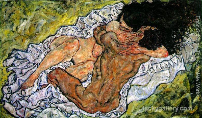 The Embrace (The Loving) by Egon Schiele paintings reproduction